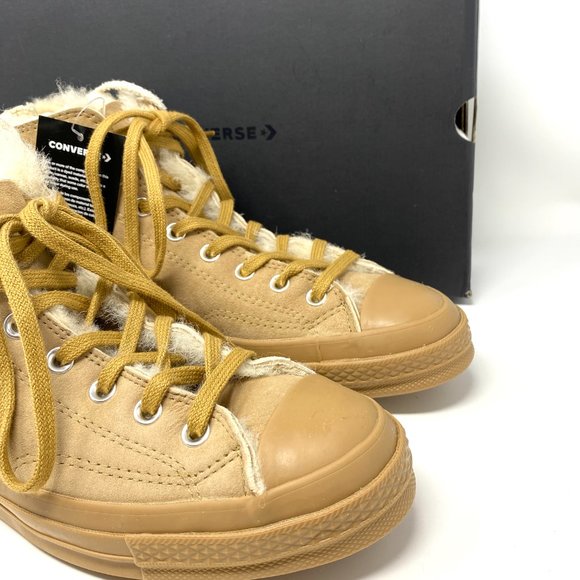 Converse Chuck 70 Sneakers Men High Top Boots winter Suede Faux Fur Size 166318C - Picture 6 of 9